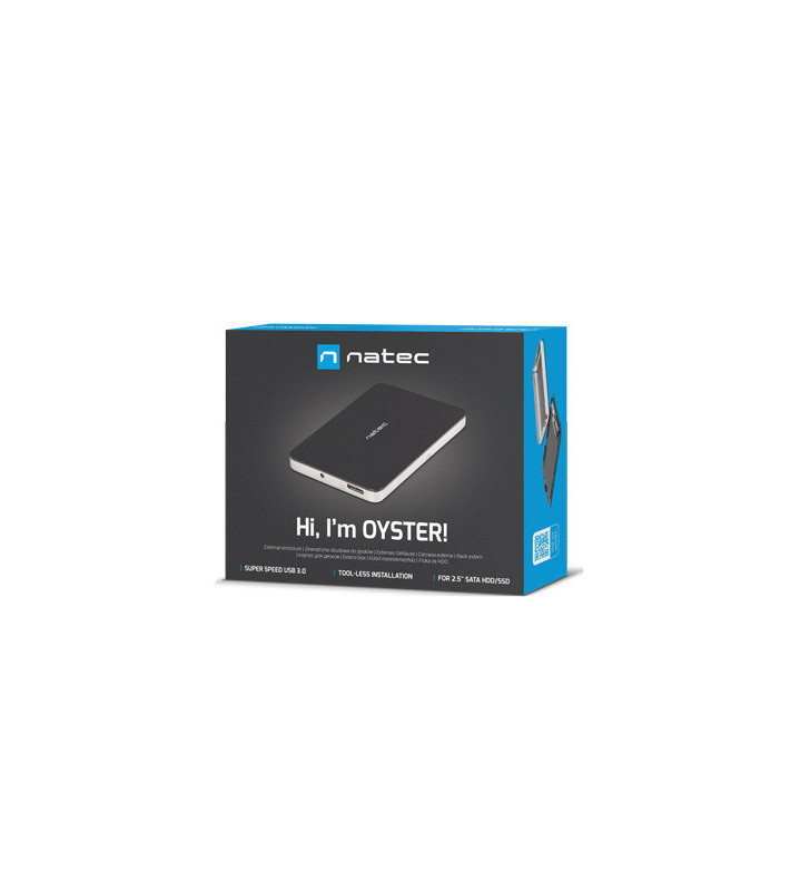 Natec Oyster 2 Carcasa Disco Duro SATA 2.5" USB 3.0 Negra