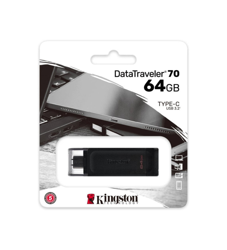 Pen Drive Kingston DataTraveler 70 64GB Tipo-C