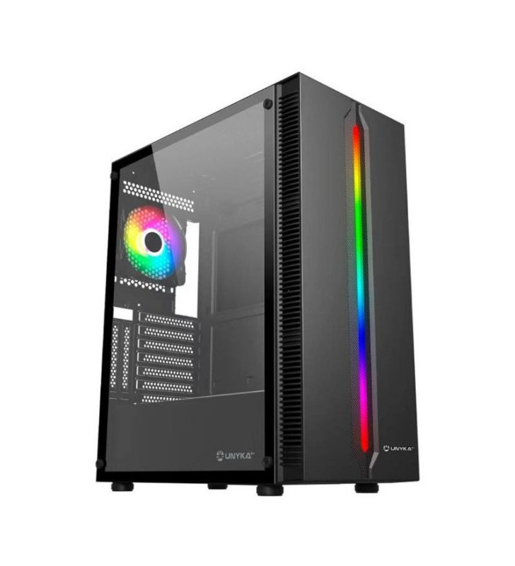 Caixa Pc Unika Gaming Atx Armor Lumina 205B Rgb C/Janela Preta Uk511210